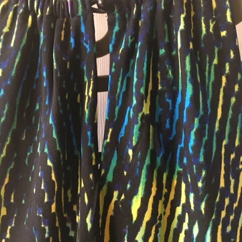 Saint Tropez West Multicolor Blue Green Black Maxi Dress